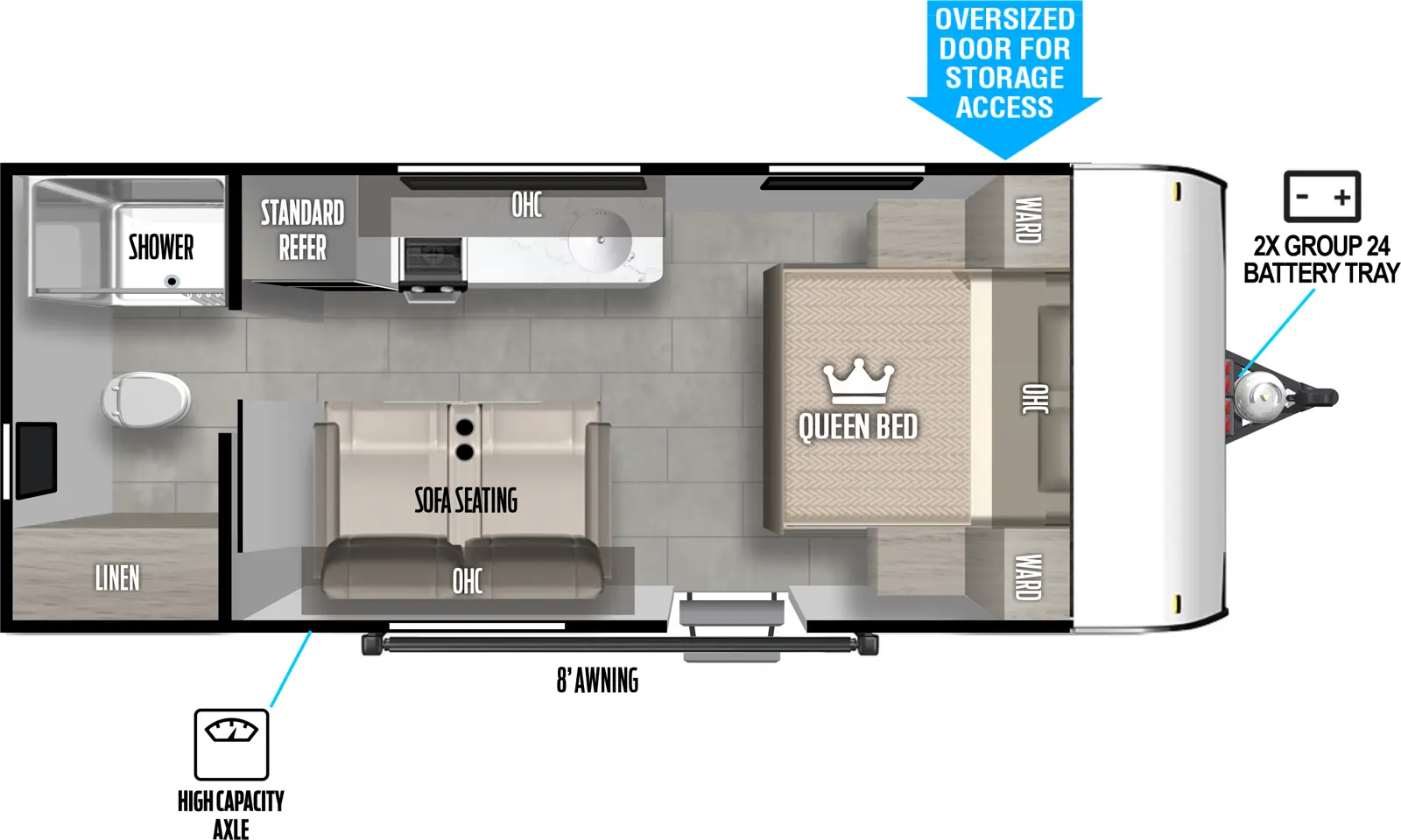 Wildwood Fsx 164RBLE Floorplan